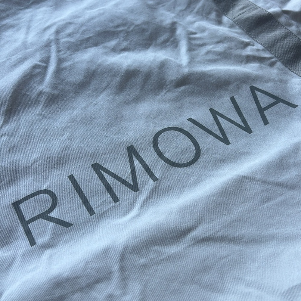 RIMOWA huge canvas tote dust bag with handles and drawstring closure. NWOT